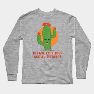 Cactus Social Distancing Long Sleeve T-Shirt